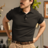 PoloHalfSleeveTeePlainBlack3