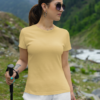 WRoundNeckHalfSleevePlainBeige1